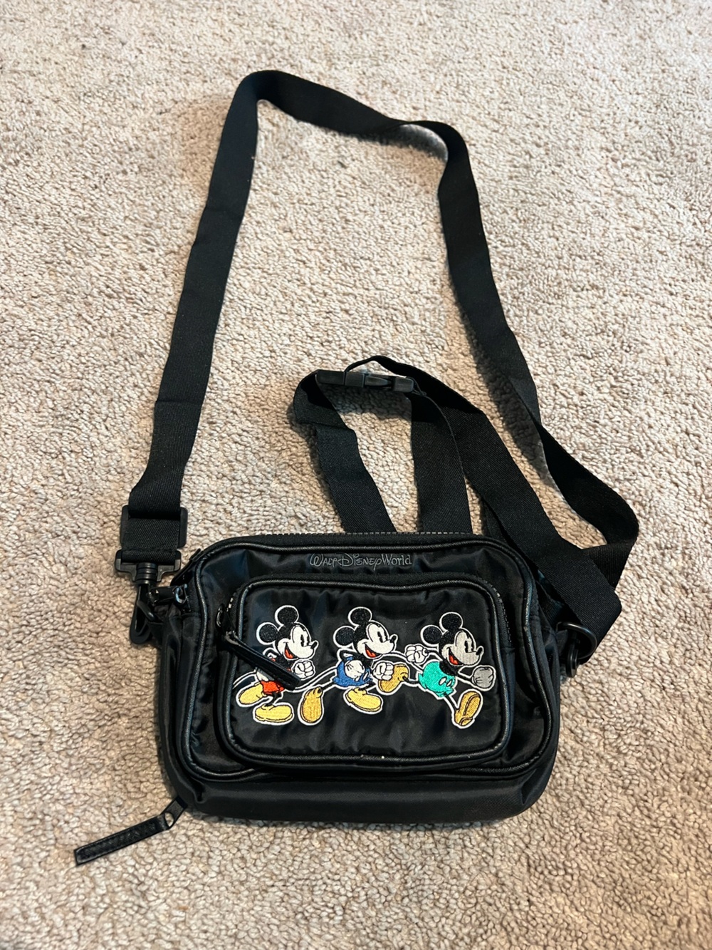 Disney Black Mickey Mouse Trio Belt Bag
